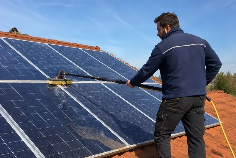 Nettoyage et entretien de panneaux solaires à Rouffiac